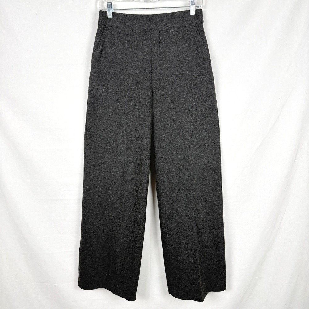 Spanx Supersmooth Perfect Ponte Wide Leg Pant Size S Charcoal Grey